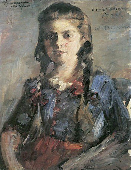 Lovis Corinth Wilhelmine mit Zopfen